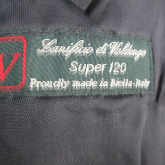 Pronto‎ Uomo Blazer Jacket Mens Black Jetted Pockets Single Breasted Notch Lapel - Picture 6 of 12